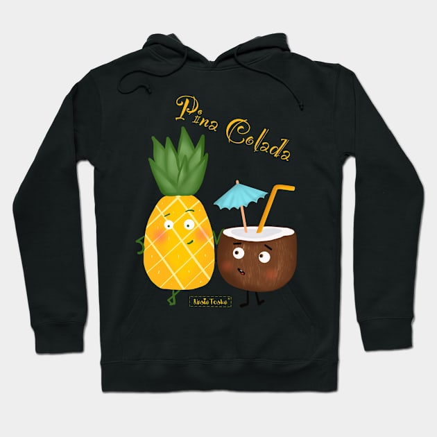 Pineapple and coconut Pina colada Hoodie by nasia9toska